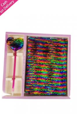 FANCY NOTEBOOK SEQUIN WITH PEN - 641 - n/a - MKN0000000112